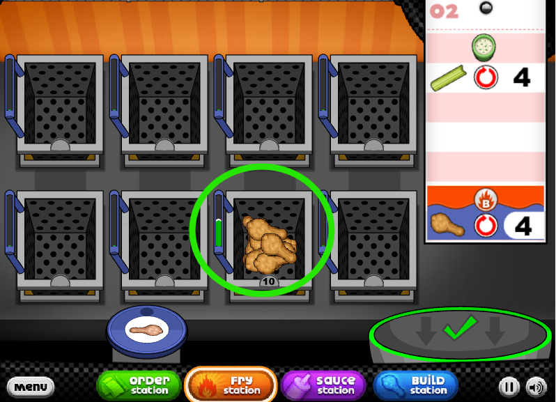 Papa's Wingeria Perfect Fry Station Timer Guide